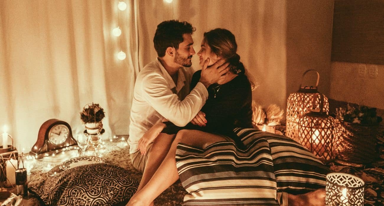 Couple spending Valentine's day