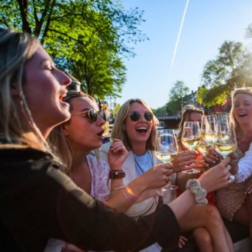 Amsterdam canal cruise experience with wine